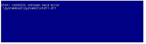 Ошибка c0000221 windows xp