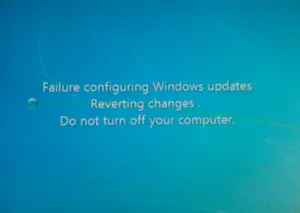 failure configuring windows features reverting changes