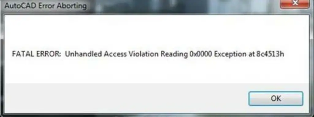 Solution For Fatal Error Unhandled Access Violation Reading 0x0000 ...