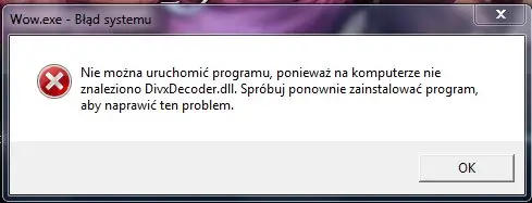 Divxdecoder dll ошибка wow