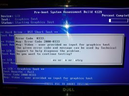 Error code 2000 0333 dell как исправить