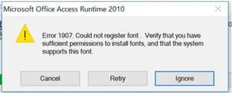ms access runtime version 10