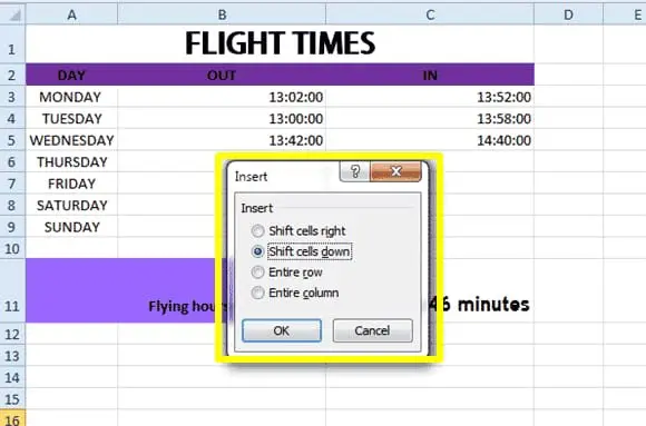 Steps To Insert Cell In Excel Shortcut To Save Time Techyv