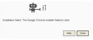 google chrome installation failed error code0x8004070c