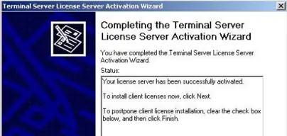 windows terminal server license