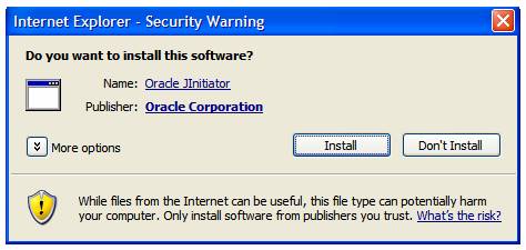 Oracle Jinitiator 1.1.8.19 Download Page