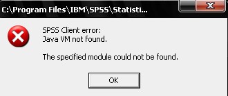 Solution Of Spss Client Error Java Vm Not Found Occurring While Launching The Application Techyv Com