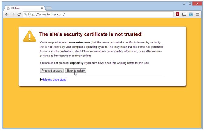 I Am Getting Certificate Error On All Websites Accessed On My Browser ...