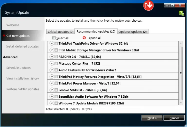 lenovo thinkvantage update