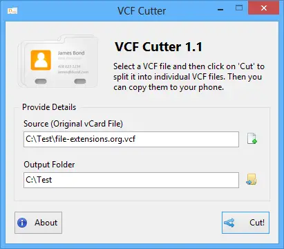 vcf vcard editor