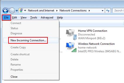 setup vpn server on windows 7