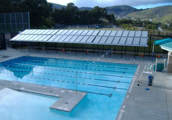 swimming solar panels