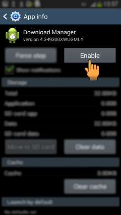 Enable Download Manager