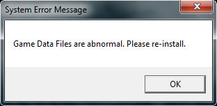 Game Data Files are abnormal