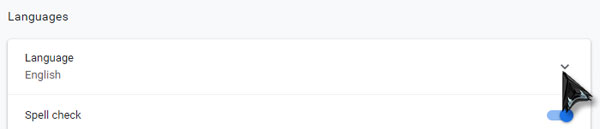 Google Chrome language setting