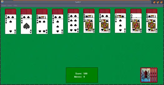 spider solitaire for windows 7