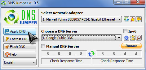 Select Google Public DNS