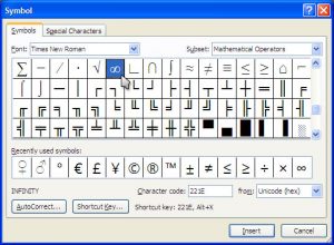 How To Type Infinity Symbol In Ms-word? - Techyv.com