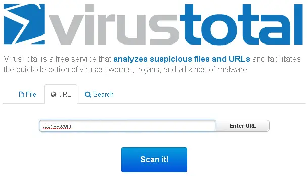 VirusTotal scan website first