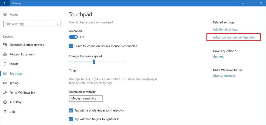 cypress trackpad windows 10 creators update