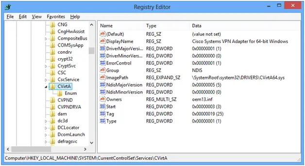 Ошибка 442 cisco vpn windows 10