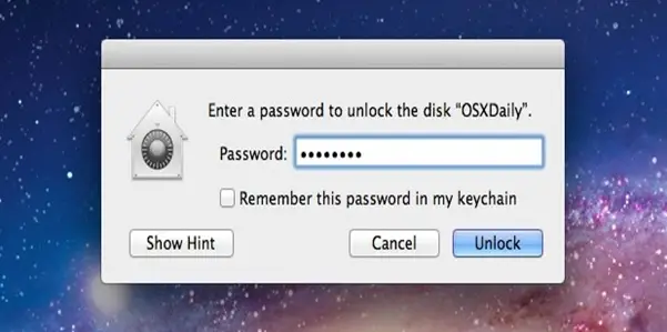 external drive password protection